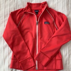 Pink Patagonia base/second layer zip sweatshirt